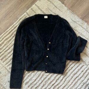 Abercrombie cropped fuzzy sweater